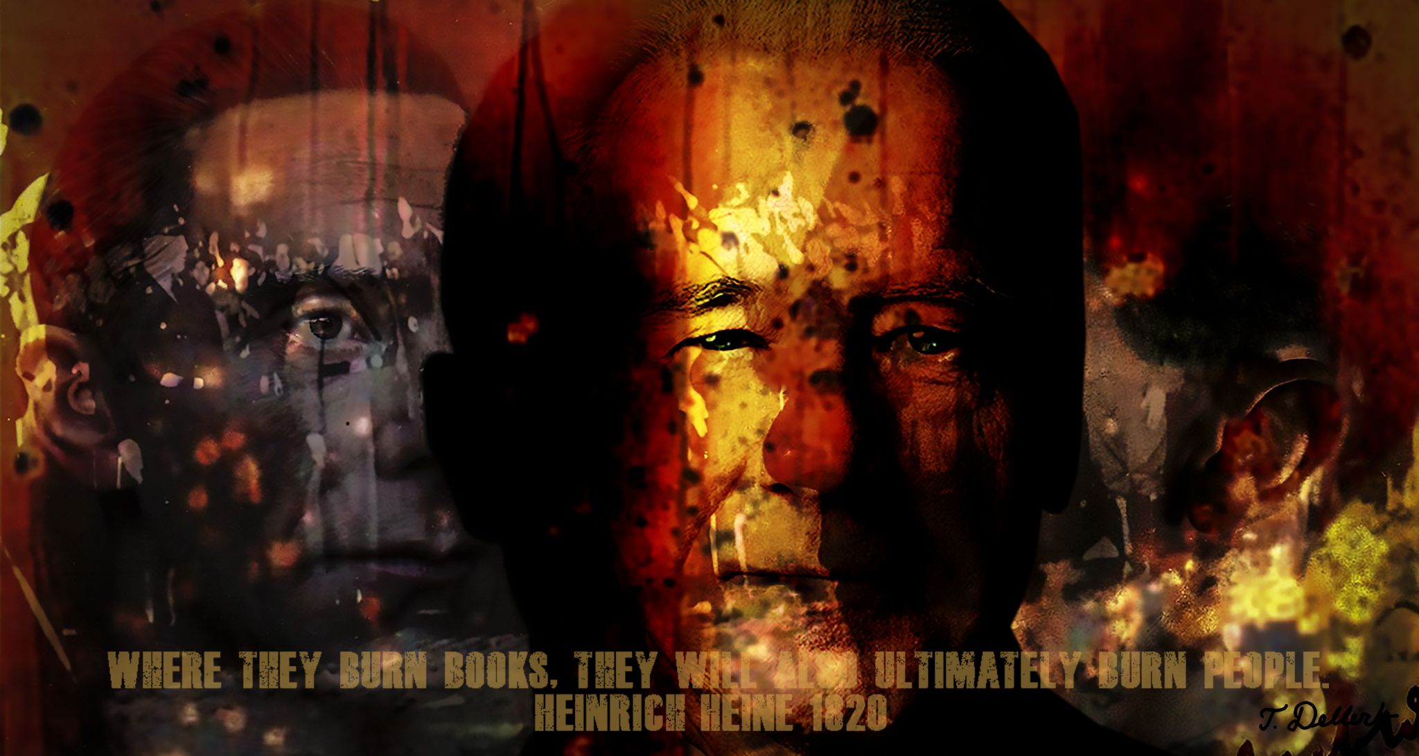 It starts by burning books
